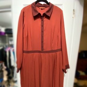 ModCloth rust shirt dress